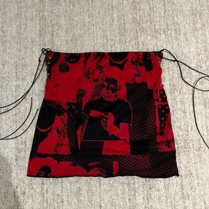 Edikted red mini skirt